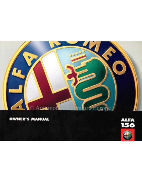 1997 ALFA ROMEO 156 BETRIEBSANLEITUNG ENGLISCH