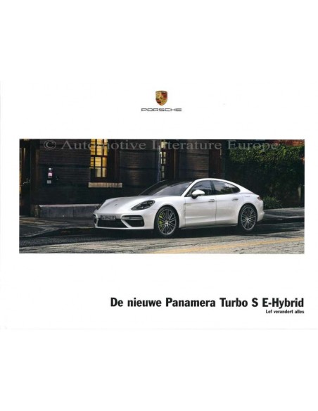 2018 PORSCHE PANAMERA TURBO S E-HYBRID HARDCOVER BROCHURE NEDERLANDS