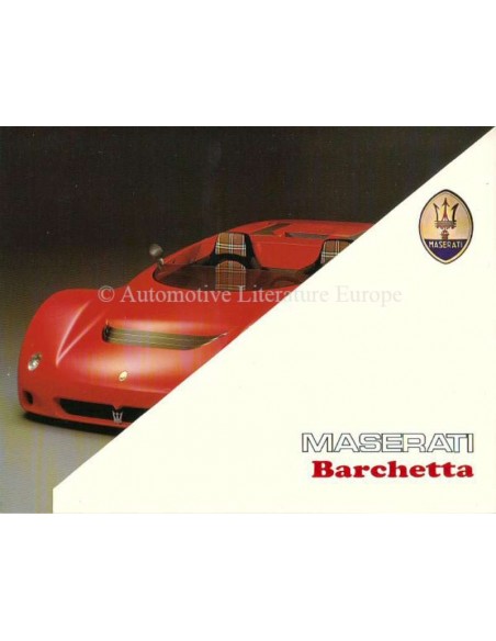 1992 MASERATI BARCHETTA BROCHURE ITALIAANS