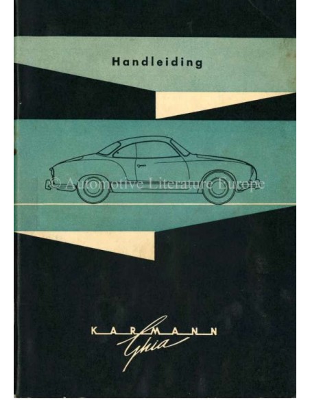 1959 VOLKSWAGEN KARMANN GHIA OWNERS MANUAL DUTCH