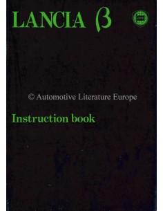 1980 LANCIA BETA SALOON OWNERS MANUAL ENGLISH
