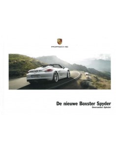 2016 PORSCHE BOXSTER SPYDER HARDCOVER PROSPEKT NIEDERLÄNDISCH