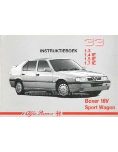 1991 ALFA ROMEO 33 + SPORTWAGON BETRIEBSANLEITUNG NIEDERLÄNDISCH