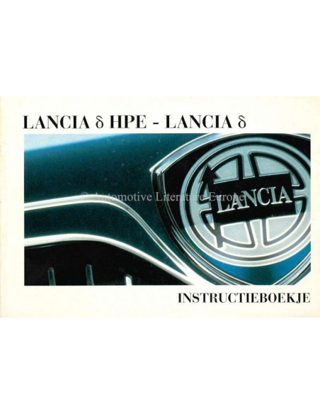 1998 LANCIA DELTA & HPE OWNERS MANUAL DUTCH