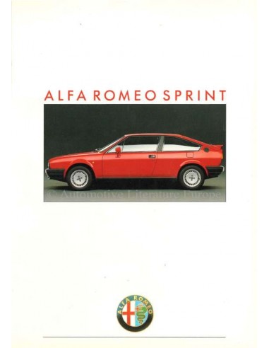 1988 ALFA ROMEO SPRINT QV BROCHURE NEDERLANDS