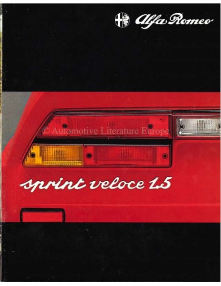 1980 Alfa Romeo Sprint Veloce Brochure Nederlands