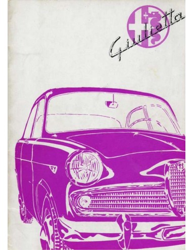 1961 ALFA ROMEO GIULIETTA OWNERS MANUAL ENGLISH