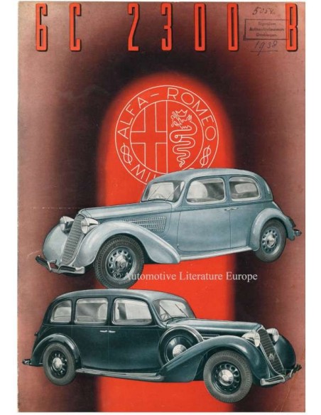 1938 ALFA ROMEO 6C 2300 B BROCHURE FRANS