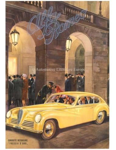 1947 ALFA ROMEO 6C SPORT FRECCIA D'ORO LEAFLET FRENCH