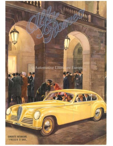 1947 ALFA ROMEO 6C SPORT FRECCIA D'ORO LEAFLET FRANS