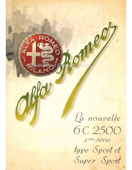 1947 ALFA ROMEO 6C SPORT & SUPER SPORT BROCHURE FRENCH