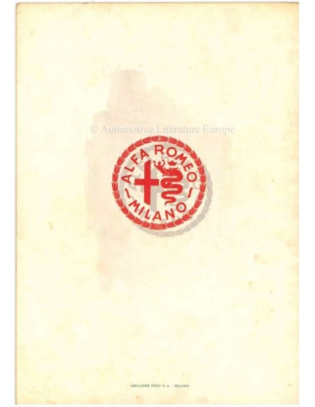 1955 ALFA ROMEO 950 AUTOCARRO BROCHURE ITALIAANS