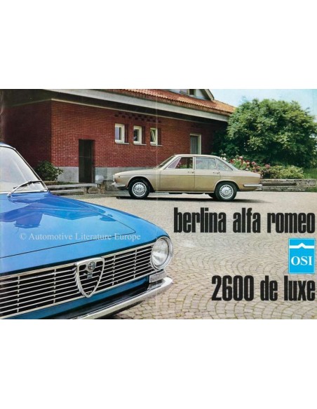 1966 ALFA ROMEO OSI 2600 BERLINA DE LUXE BROCHURE