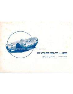 1954 PORSCHE 550 SPYDER / 1500 RS BROCHURE DUITS
