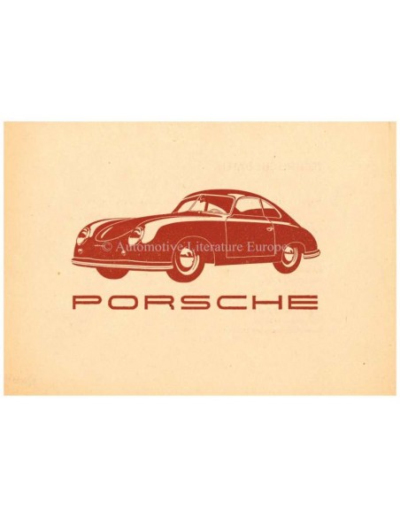 1951 PORSCHE 356 BROCHURE GERMAN