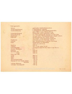 1951 PORSCHE 356 BROCHURE DUITS 2