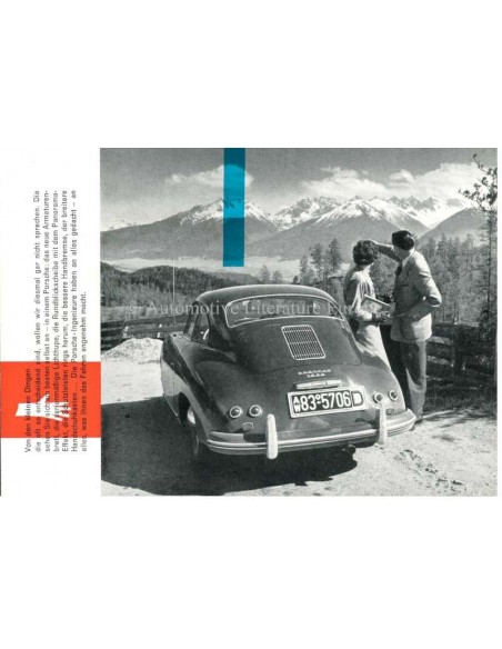 1956 PORSCHE 356 CARRERA 550 SPYDER PROSPEKT SCHWEDISCH