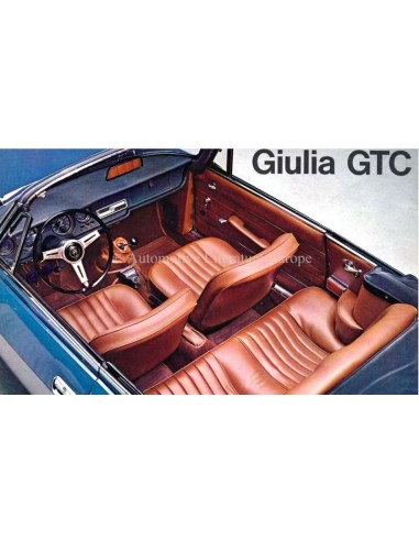 1965 ALFA ROMEO GIULIA GTC BROCHURE ITALIAANS