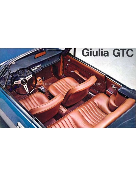 1965 ALFA ROMEO GIULIA GTC BROCHURE ITALIAN