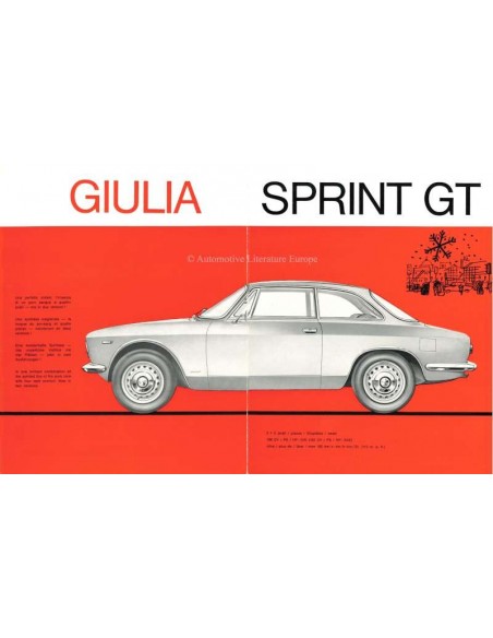 1965 ALFA ROMEO GIULIA SPRINT GT / GTC PROSPEKT