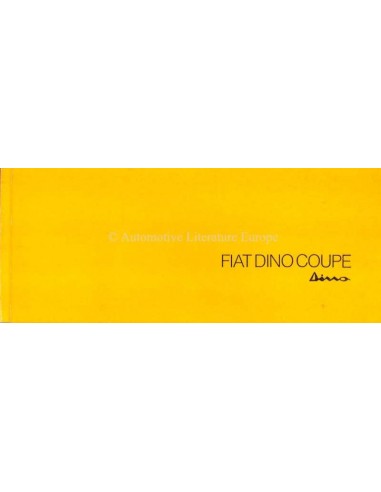 1967 FIAT DINO COUPE BROCHURE FRANS