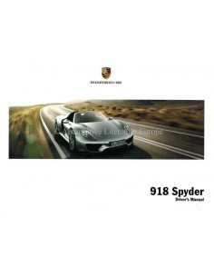 2015 PORSCHE 918 SPYDER OWNERS MANUAL ENGLISH