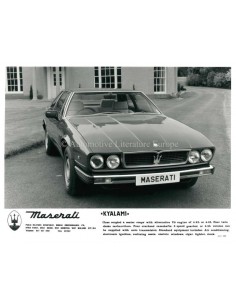 1980 MASERATI KYALAMI PRESS PHOTO