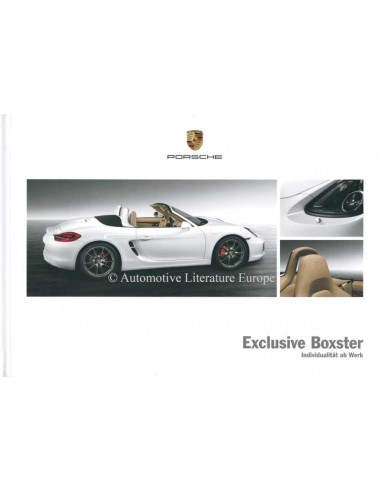 2013 PORSCHE BOXSTER EXCLUSIVE HARDCOVER BROCHURE DUITS
