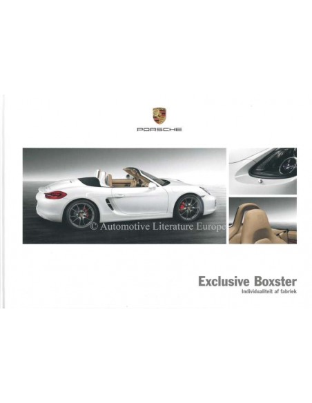 2013 PORSCHE BOXSTER EXCLUSIVE HARDCOVER PROSPEKT NIEDERLÄNDISCH
