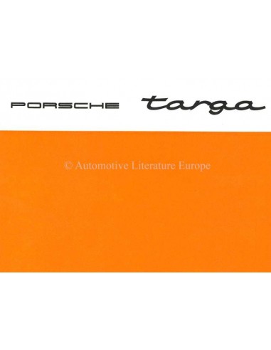 1967 PORSCHE 912 / 911 / 911 L TARGA BIJLAGE INSTRUCTIEBOEKJE ENGELS