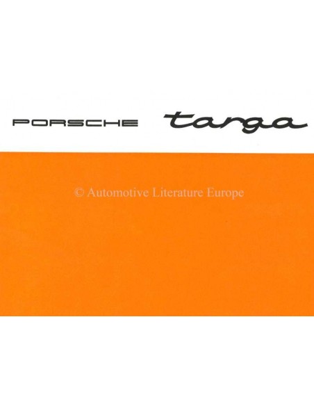 1967 PORSCHE 912 / 911 / 911 L TARGA BIJLAGE INSTRUCTIEBOEKJE ENGELS
