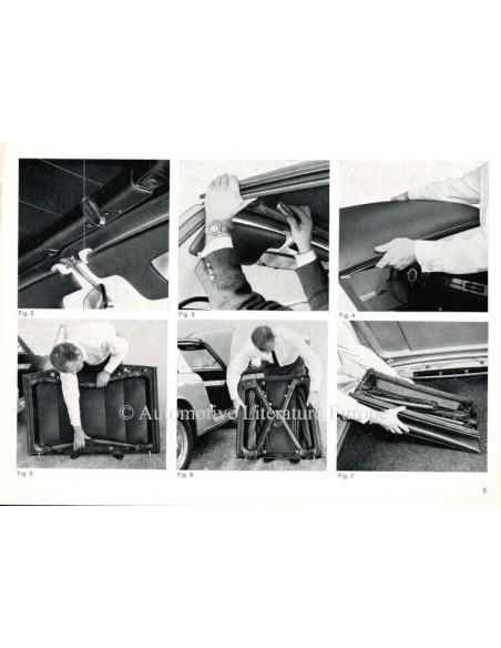 1967 PORSCHE 912 / 911 / 911 L TARGA BIJLAGE INSTRUCTIEBOEKJE ENGELS