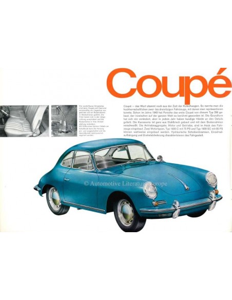 1964 PORSCHE 356 C BROCHURE DUITS
