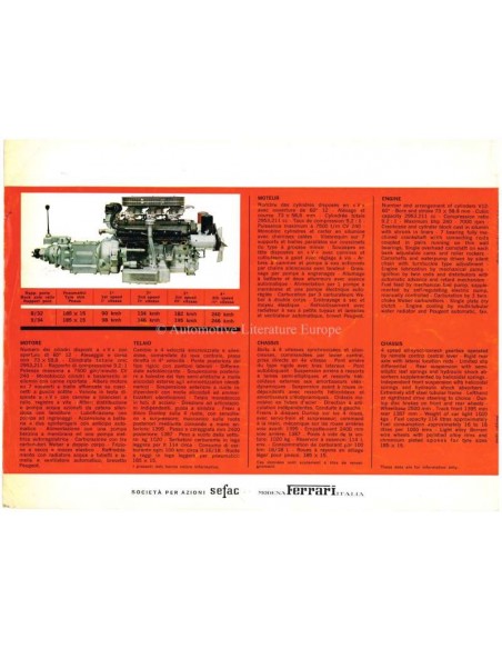 1963 FERRARI 250 GT BERLINETTA LUSSO BROCHURE