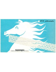 1953 FERRARI 375 MILLEMIGLIA PROSPEKT ITALIENISCH