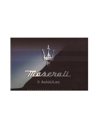 1998 MASERATI QUATTROPORTE IV EVOLUZIONE BROCHURE ITALIAANS