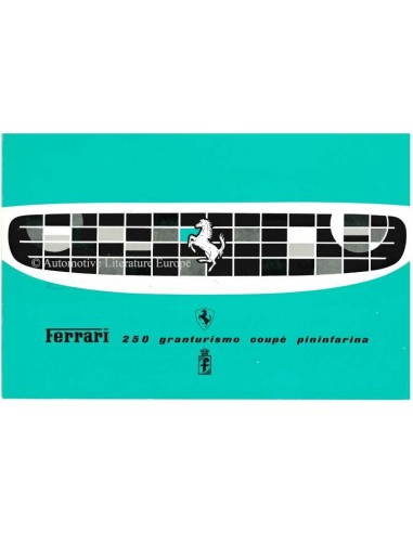 1958 FERRARI 250 GRANTURISMO COUPE PININFARINA BROCHURE ENGLISH