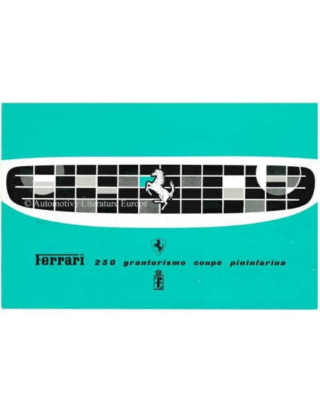 1958 FERRARI 250 GRANTURISMO COUPE PININFARINA BROCHURE ENGLISH