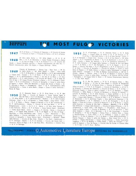 1953 FERRARI 212 INTER PROSPEKT ENGLISCH