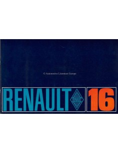 1965 RENAULT 16 BROCHURE NIEDERLÄNDISCH