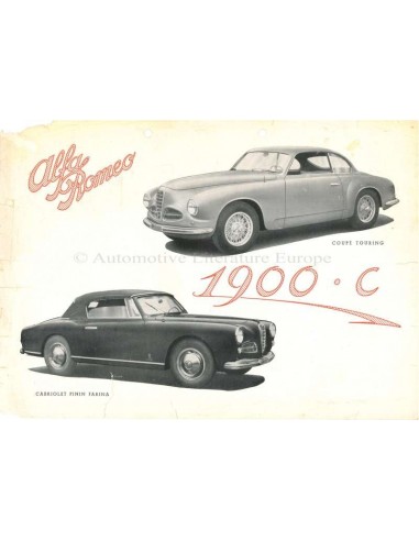 1951 ALFA ROMEO 1900SC LEAFLET