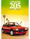 1988 PEUGEOT 205 CABRIO BROCHURE NEDERLANDS