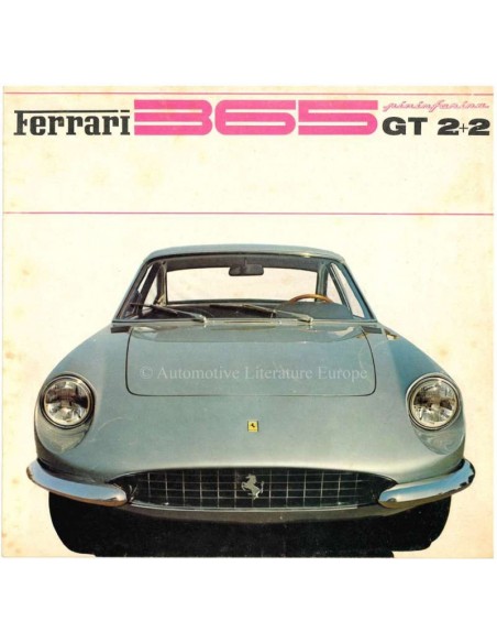 1967 FERRARI 365 GT 2+2 PININFARINA BROCHURE 19/67