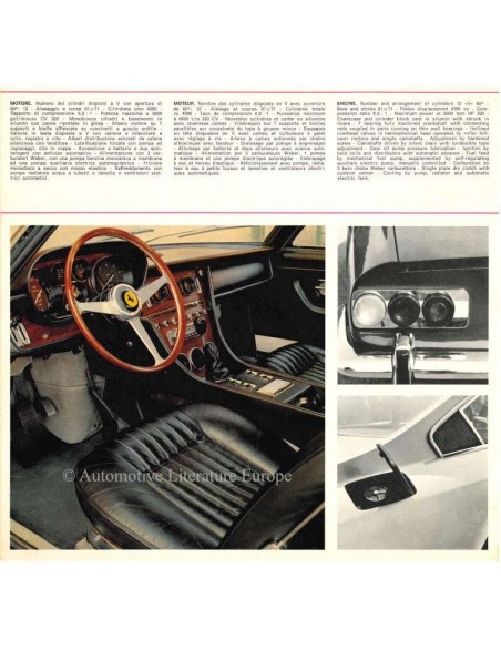 1967 FERRARI 365 GT 2+2 PININFARINA BROCHURE 19/67