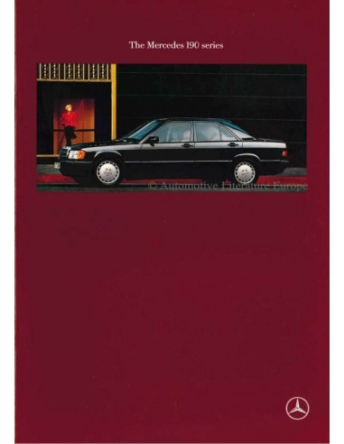 1991 MERCEDES BENZ 190 PROSPEKT ENGLISCH