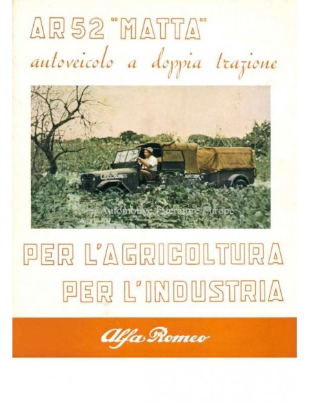 1952 ALFA ROMEO AR52 "MATTA" BROCHURE