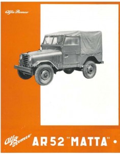 1952 ALFA ROMEO AR52 "MATTA" BROCHURE 2