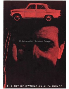 1960 ALFA ROMEO GIULIETTA BROCHURE ENGLISH