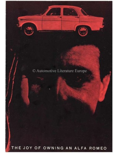 1960 ALFA ROMEO GIULIETTA BROCHURE ENGLISH