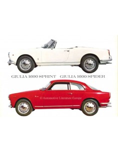 1963 ALFA ROMEO GIULIA 1600 SPRINT / GIULIA 1600 SPIDER BROCHURE GERMAN 2